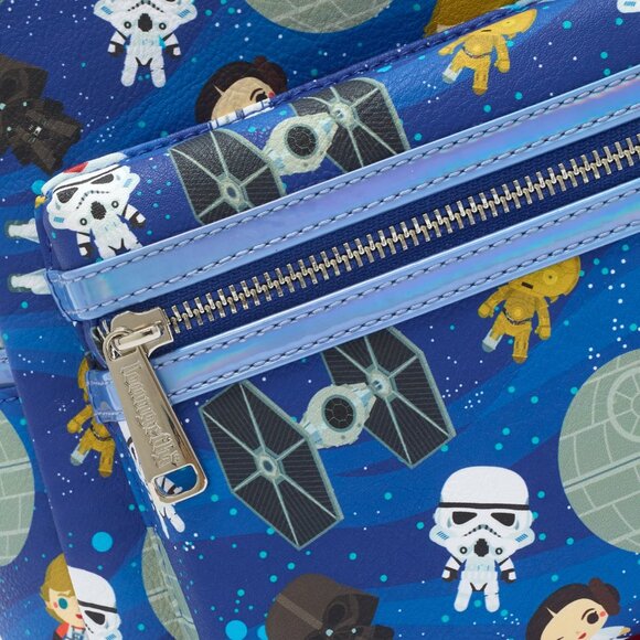 2021 Disney Parks Loungefly Star Wars Chibi Mini Backpack Characters & Vehicles - Picture 3 of 10